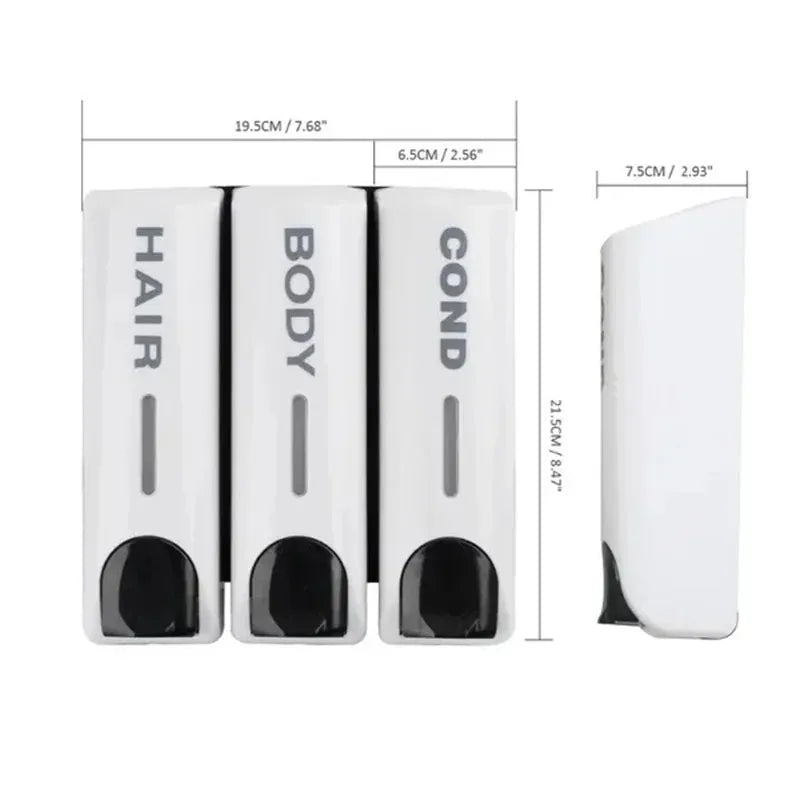 350Ml Soap Dispenser Wall-Mount Shower Bath Gel Shampoo Manual Press Soap Dispenser Liquid Soap Container Bathroom Accessories