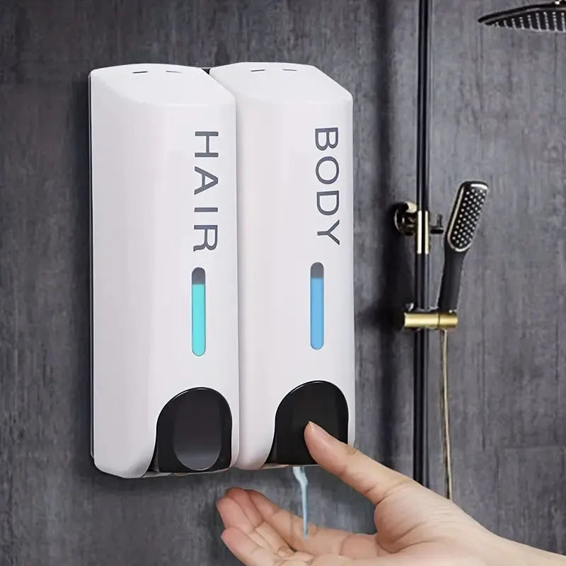350Ml Soap Dispenser Wall-Mount Shower Bath Gel Shampoo Manual Press Soap Dispenser Liquid Soap Container Bathroom Accessories