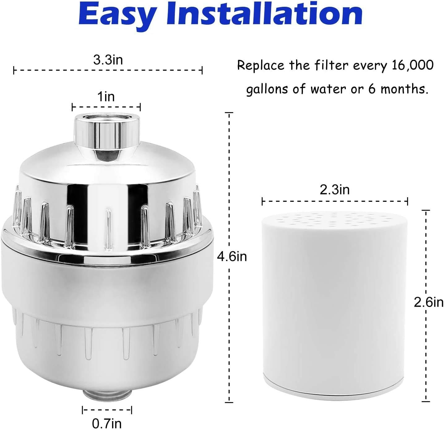 Shower Head Set,Shower Head Filter,Universal Shower Filter,Shower Head,Removes Chlorine Fluoride Heavy Metals.Other Sediments